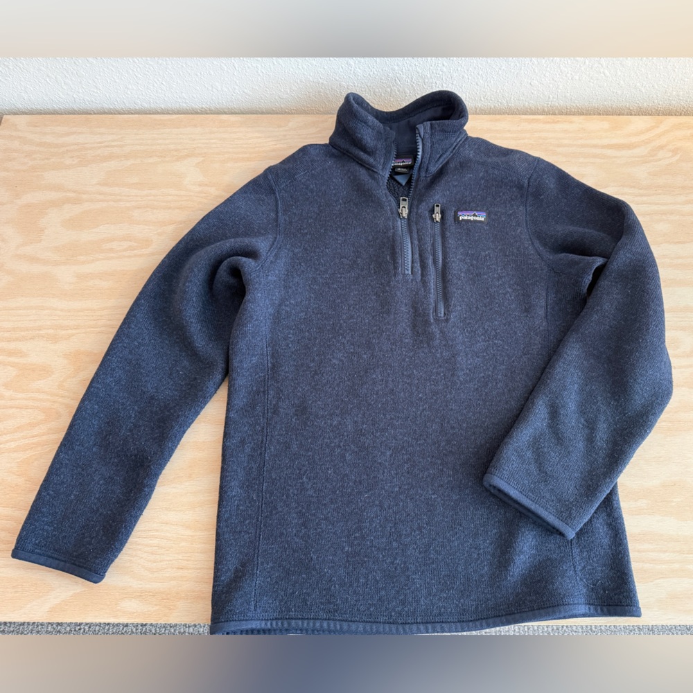 Patagonia Kids navy quarter-Zip Fleece Jacket